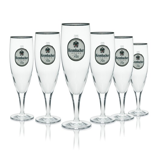 Krombacher bier glas 25l - 6x, 0,25l