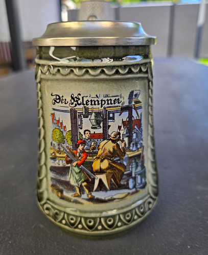 Bierkrug steingut mit - bierkrug,