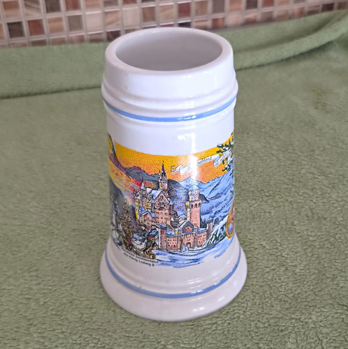 Keramik bierkrug mit henkel - mit,