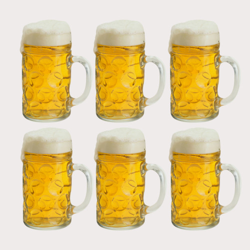 Bierkrug glas plastik - 2-6x,