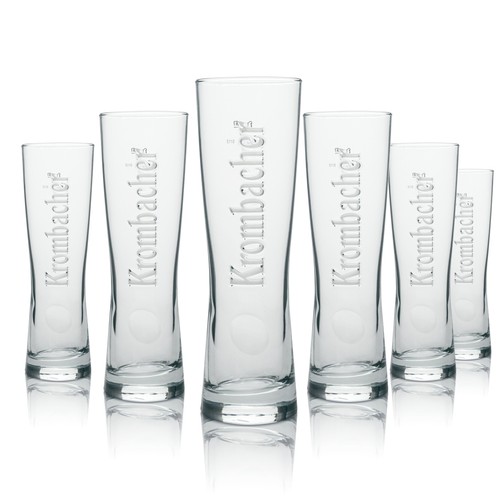 Krombacher bier glas star - 6x,