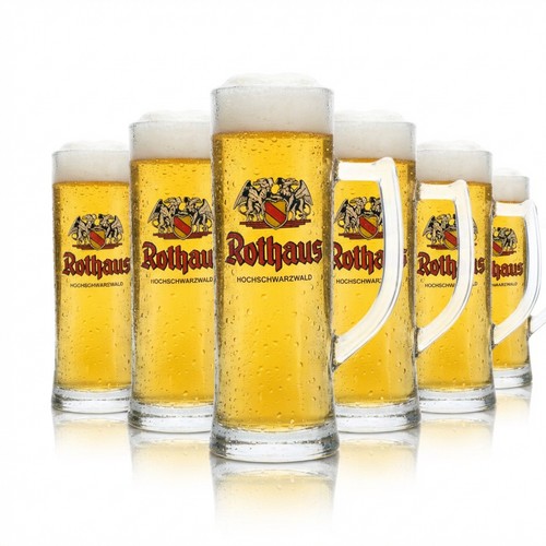 Rothaus bier glas 5l krug - rothaus, 0,5l