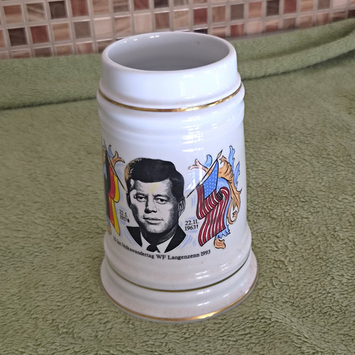Keramik bierkrug mit henkel - mit,