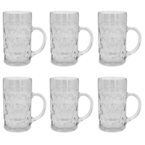 Bierkrug aus robustem glas - 6x,