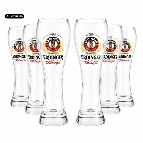 Erdinger weizenbierglas - 6x,