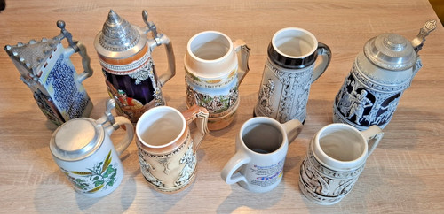 Vintage bierkrug keramik s - keramik,