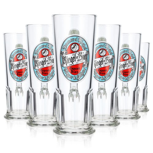Riegele bier glas 25l - 6x,