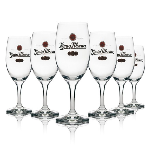 König pilsner bier glas - 6x,