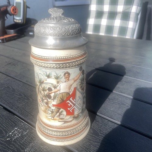 Antiker jugendstil bierkrug - antiker,