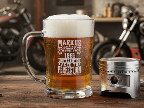 Bierkrug mit name - bierkrug,