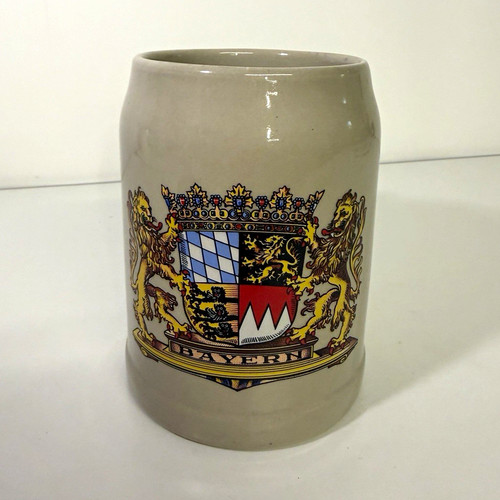 Steingut bierkrug l mit - bierkrug, 0,5