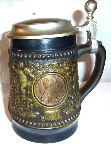 Seltener bierkrug zinndeckel - seltener,