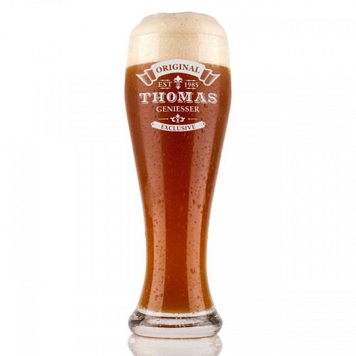 Weizenbierglas mit gravur - 0,5l,
