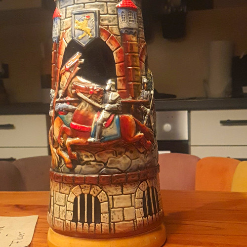 Bierkrug steinzeug mit - bierkrug,