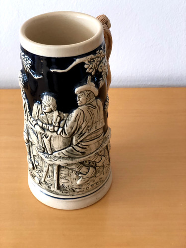 Bierkrug vintage beige - bierkrug, vintage,