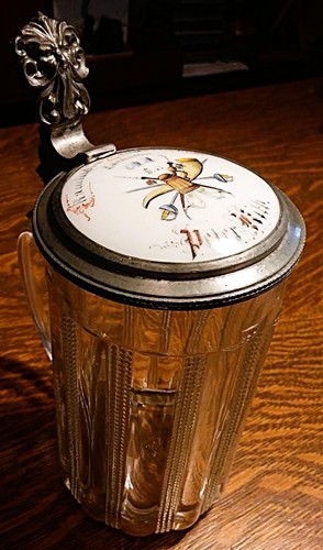 German 1890 lidded - german, glass