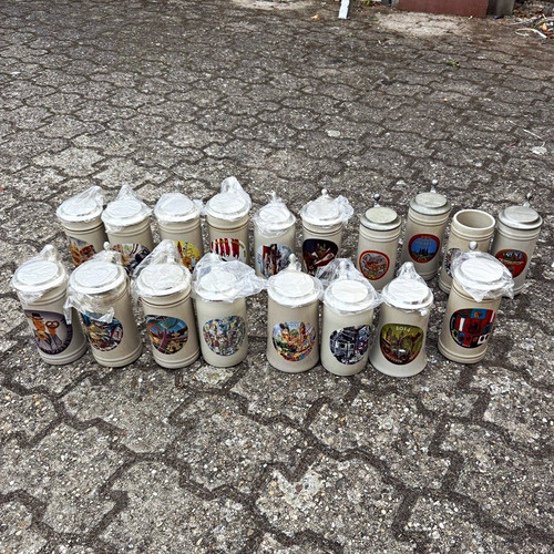Konvolut steingut bierkrüge - steingut,